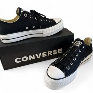 Converse Chuck Taylor All Star Lift Ox Low Top Black/White Women’s 10.5 Sneakers